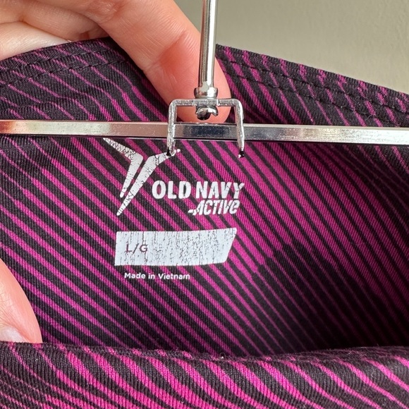 Old Navy Active Purple and Black Stripe Leggings, Size Large - Picture 11 of 13